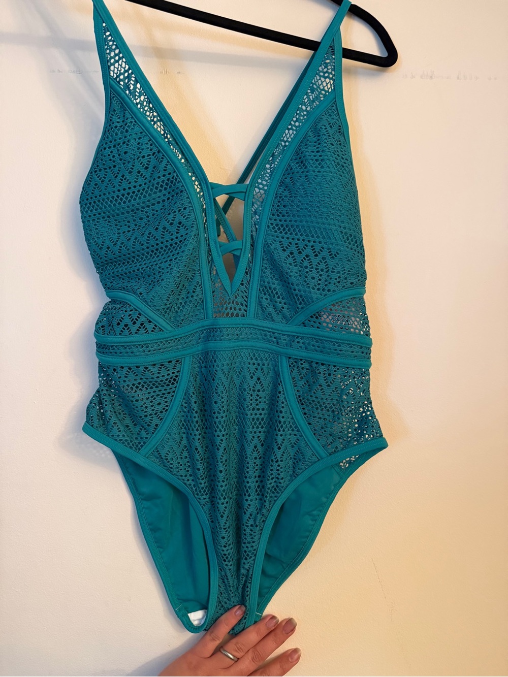 NWT Charmo / Sociala Crochet One Piece Swimsuit